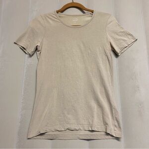 Michele Boyard Women’s Shirt Top Tee Medium Short Sleeve Minimalist Neutral